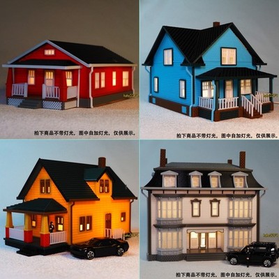 1:64 Scale Miniature Villa Model Architectural Scene Building Toy Decoration DIY