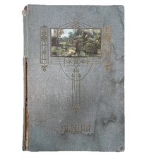 Jugendstil Postkartenalbum Leer Für 200 Ansichtskarten Album Wasserschaden