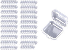 Mini Square Storage Containers and Organizer with Hinged Lid,Transparent Craft S