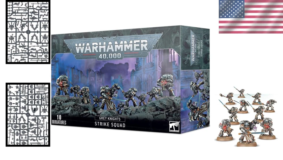 Warhammer Grey Knights Strike Squad Plastic Miniatures for Age 12+ - Image 2 of 4