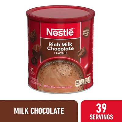Nestle Hot Cocoa Rich Milk Chocolate Flavored Mix Powder, 27.7oz Can