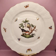 Herend Rothschild Bird #1524 Dinner Plate, 10.25" NEW, #5
