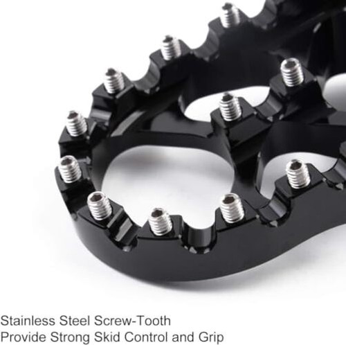 Wide CNC Motorcycle Foot Pegs Footrest Compatible with Yamaha PW50 1981-2019, - Picture 5 of 8