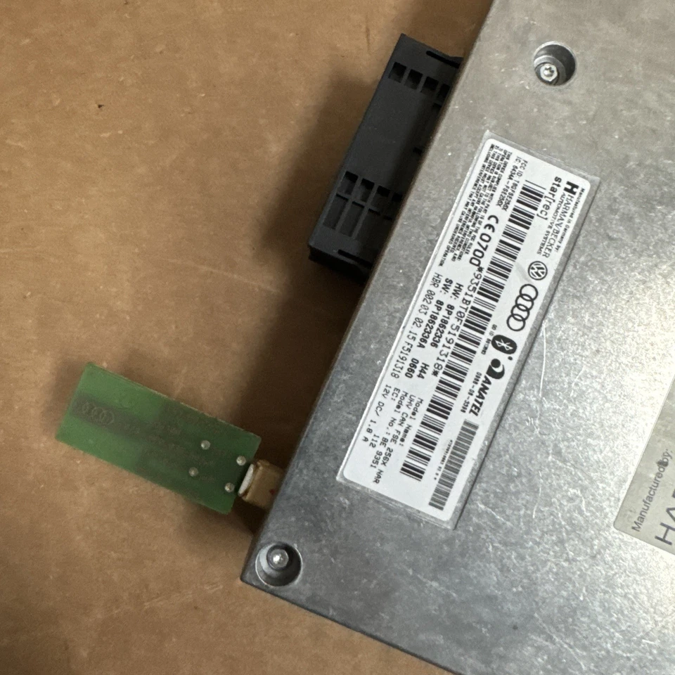 2008 2012 2014 2015 AUDI R8 BLUETOOTH COMMUNICATION CONTROL MODULE UNIT OEM 1225 - Image 2 of 4
