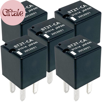 5-Pack 8T2T-CA 12VDC 20A 4-Pin SPST Automotive Relay - Compatible with Ford F-15