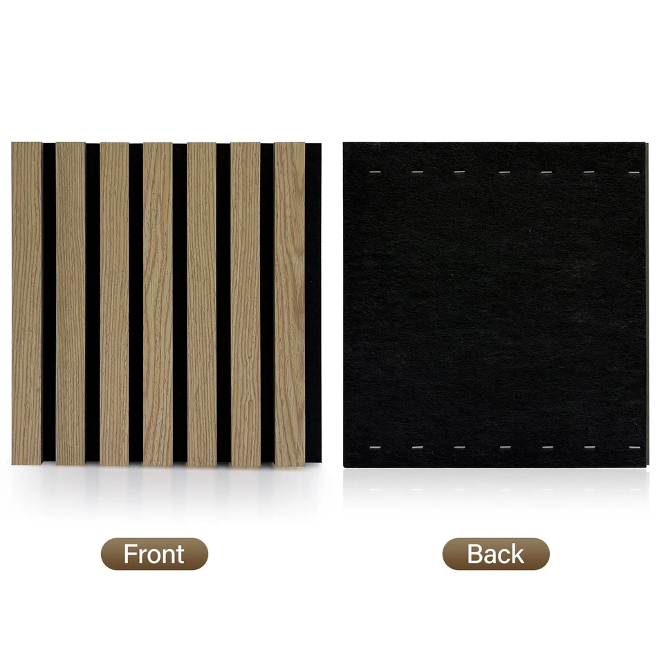 4 PIEZAS listones acústicos de madera MDF 30x30 cm 11,8"x11,8" - sartén de sonido de estudio/teatro en casa Foto 3 de 4
