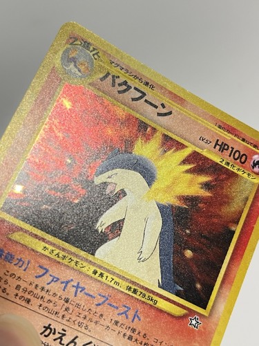 Typhlosion Premium File #157 Pokemon Japanese Gold, Silver, New World, Holofoil - Picture 10 of 10