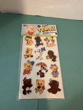 Very Rare Vintage Super Teddy Puffy Stickers