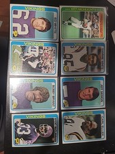 18 Card Minnesota Vikings Lot 1978 Topps Fran Tarkenton Eller Marshall Page