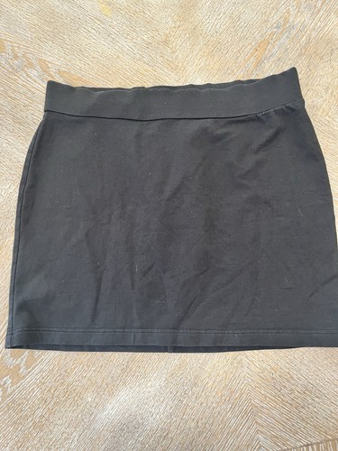 J Jill PureJill Black Mini Skirt Small Waist 32” Length 16” Cotton - Picture 3 of 5