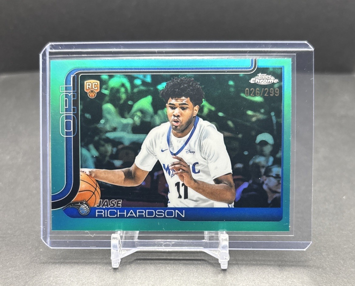 2025-26 TOPPS CHROME #275 Jase Richardson Orlando Magic RC Teal Refractor /299