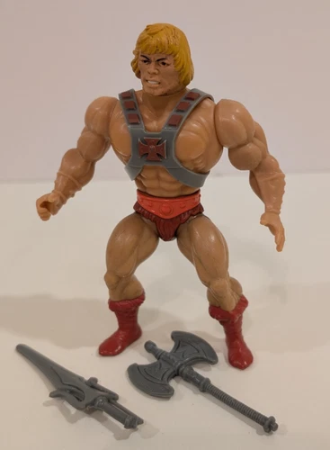 Vintage Masters Of The Universe MOTU He-Man 1981 Soft Head Taiwan -Near Complete