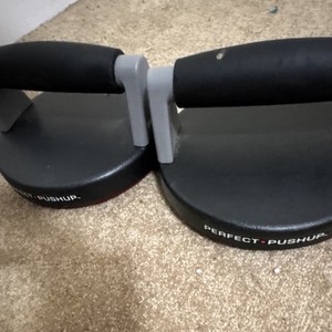 Perfect Fitness Rotating Handles Push Up Stands Grips Black/Gray Set of 2