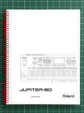 Roland Jupiter-80 - Manuale utente 6 in 1 riferimento utente - 265 pagine - Made in USA