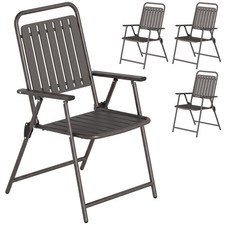 Juego de 4 Sillas de Jardín Exterior Pleg…
