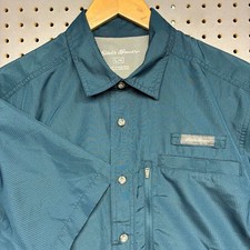 Eddie Bauer vented short sleeve collared button up fishing hiking shirt