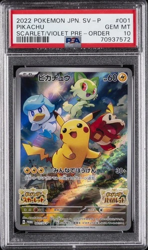 2022 POKEMON JPN SV PROMO SCARLET & VIOLET PRE-ORDER #001 PIKACHU PSA 10