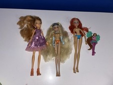 WINX LOTTO 4 BAMBOLE FLORA STELLA ENCHANTIX BLOOM E PVC No Witch Barbie