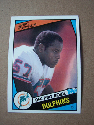 1984 Topps football Dwight Stephenson hall of famer Rookie card #129 NM
