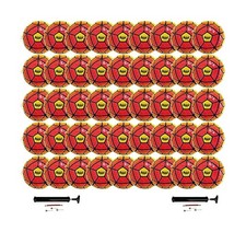 Biggz Pack of 50 Durable Soccer Balls Wholesale Bulk - Size 5 with Hand Pumps