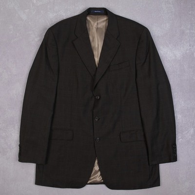 Chaps Vintage 90er Blazer Anzug Sakko XL Made in Canada Herren Dunkelbraun Prep