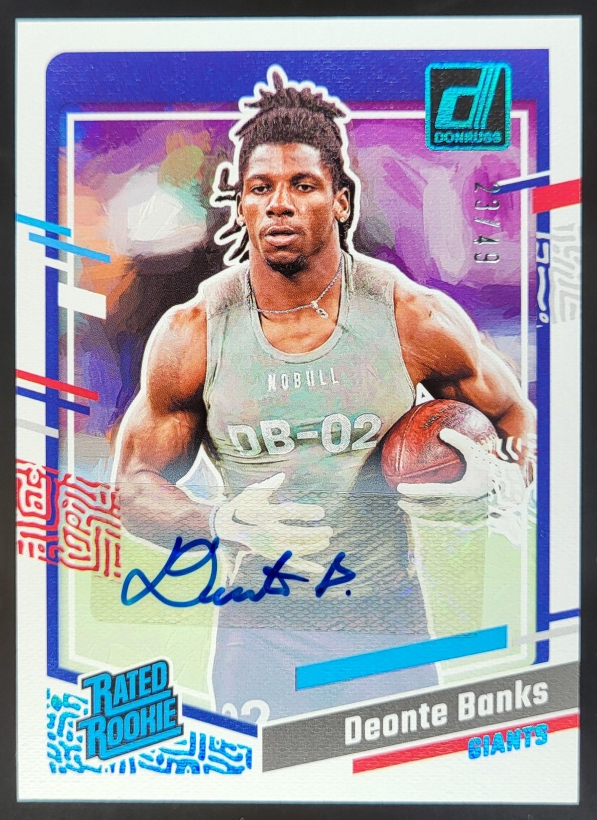 Deonte Banks Panini Donruss Rated Rookies Portrait #50 Autograph