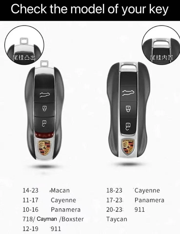 Capa protetora chaveiro para Porsche Cayenne Panamera Macan 911 718 - Imagem 2 de 4