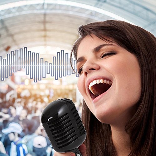 Mikrofon Vintage Look Old Style Dynamic Vocal Klassiker Retro Studio Bühne Stimme - Bild 7 von 7