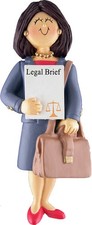 Lawyer Female Brown Personalized Christmas Tr...