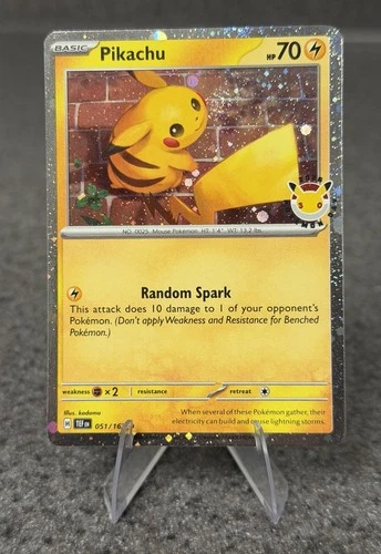 🔥 Pikachu 051/162 Cosmos Holo Rare 🌀 3 SWIRLS MINT | Pokemon Day 2026