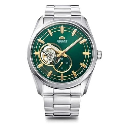 ORIENT RN-AR0008E Green Contemporary Semi Skeleton Men's Watch New in Box