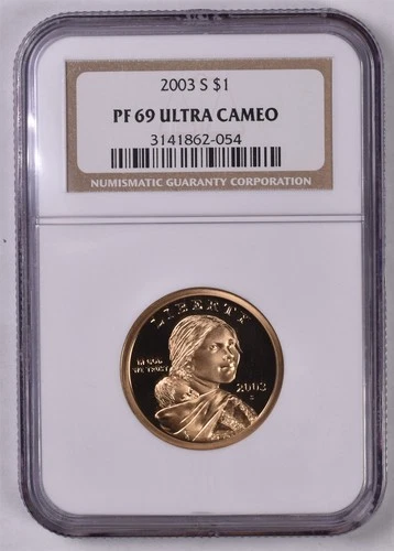 2003-S Sacagawea Dollar - NGC PF69 ULTRA CAMEO 