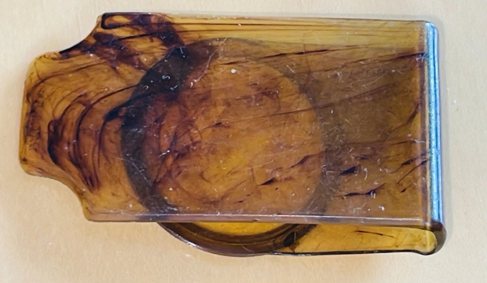 Clipe de dinheiro lembrança cor concha de tartaruga Washington DC por volta de 1960 LEIA vintage - Imagem 2 de 4