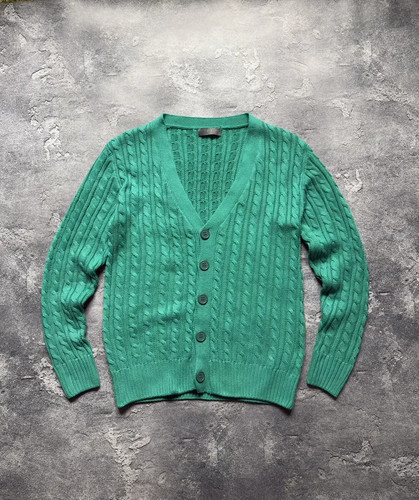 McQ, Cardigan donna vintage McQ Alexander McQueen con bottoni e cavi in maglia