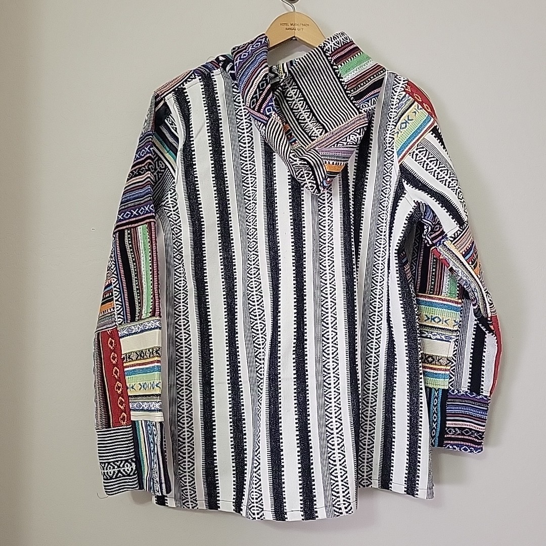 Rising International Patchwork Full Zip Hoodie Co… - image 3