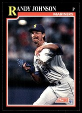 Randy Johnson 1991 Score #290 Mariners MLB READ FREE SHIPPING AutographDen