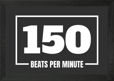 150 Schläge pro Minute gerahmtes Wandbild Poster Leinwanddruck Bild
