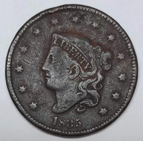 1835-P Large Cent — photo from the most recent tracked eBay sale