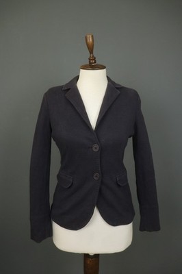 Weekend Max Mara Navy Cotton Single Breasted Notch Lapel Blazer Jacket Size S