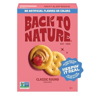 Classic Round Crackers Back to Nature 6.5 oz Sea Salt