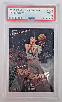 Trae Young 2018 Panini Chronicles No. 139 MINT PSA 9 Rookie Card Atlanta Hawks