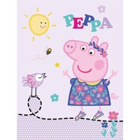 Kinderteppich Peppa Wutz Pig Happy Rosa | 100X133 Cm | Teppich Spielteppich