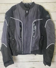 Joe Rocket Alter Ego gray Black Motorcycle Jacket with Armor men's Large