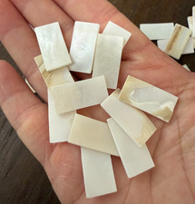 50PC Natural Mother of Pearl Rectangle Mosaic Tiles 20x10mm, Natural pearl shell