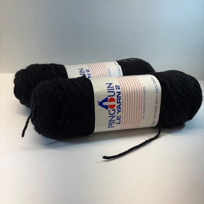 Pingouin Le Yarn Set of 2 Skeins - Black