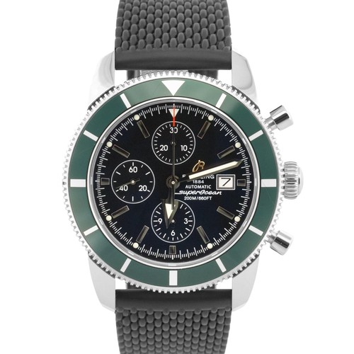 Breitling Superocean Heritage Chrono GREEN Black Stainless Ste...