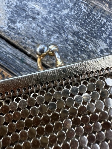 VINTAGE 60er WHITING und DAVIS GOLD MESH ZIGARETTENETUI MÜNZBÖRSE 5" LANG - Bild 3 von 5