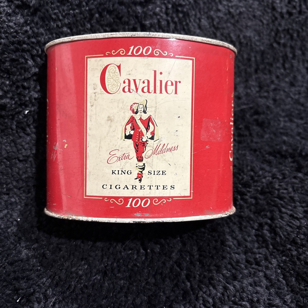 cavalier cigarettes tin Antique Vintage Cavalier King Size 100 Cigarette Tobacco Tin Can R.J.  Reynolds