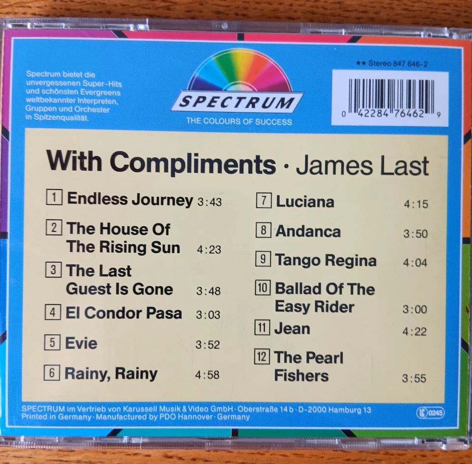 James Last - With compliments CD - Bild 2 von 2