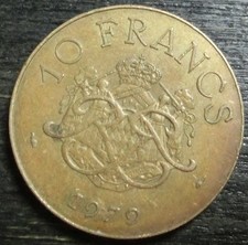 Monako 10 franków 1979